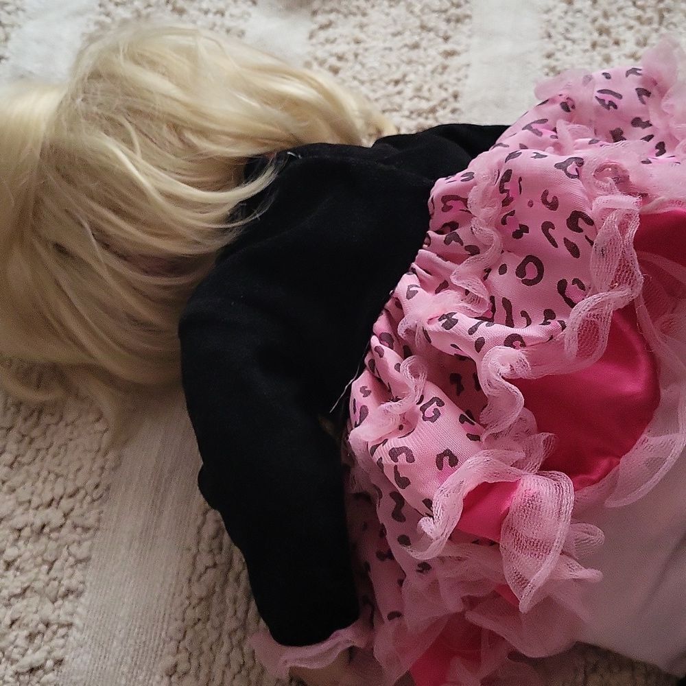 Adora Toddler Ready To Rock 20" Girl Weighted Doll Pink Leopard Tutu Clothes - Picture 9 of 11